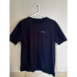 Poncho Outdoors Tuna Fish Graphic T Shirt Men's Navy Short Sleeve Medium